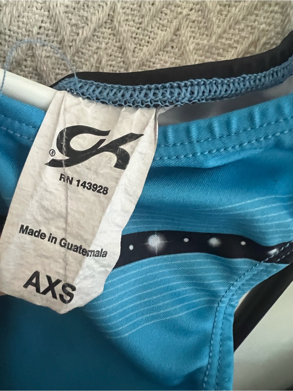 GK Gymnastics leotard Black & Blue Size Adult XS AXS - Picture 4 of 4